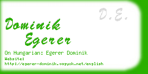 dominik egerer business card